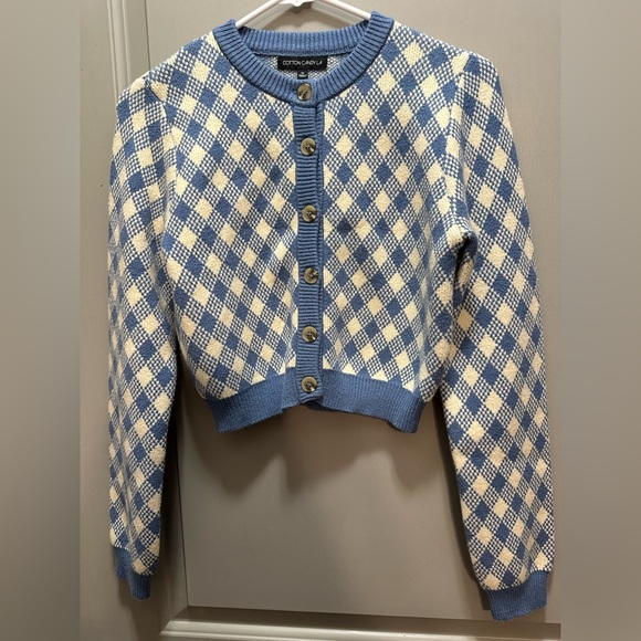 Cotton Candy Sweaters - Cotton Candy LA Size M Cropped Cardigan EUC
